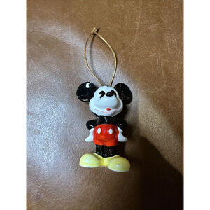 Mickey Mouse Christmas Ornament Hands On Hip Disney Park Japan Vtg Ceramic